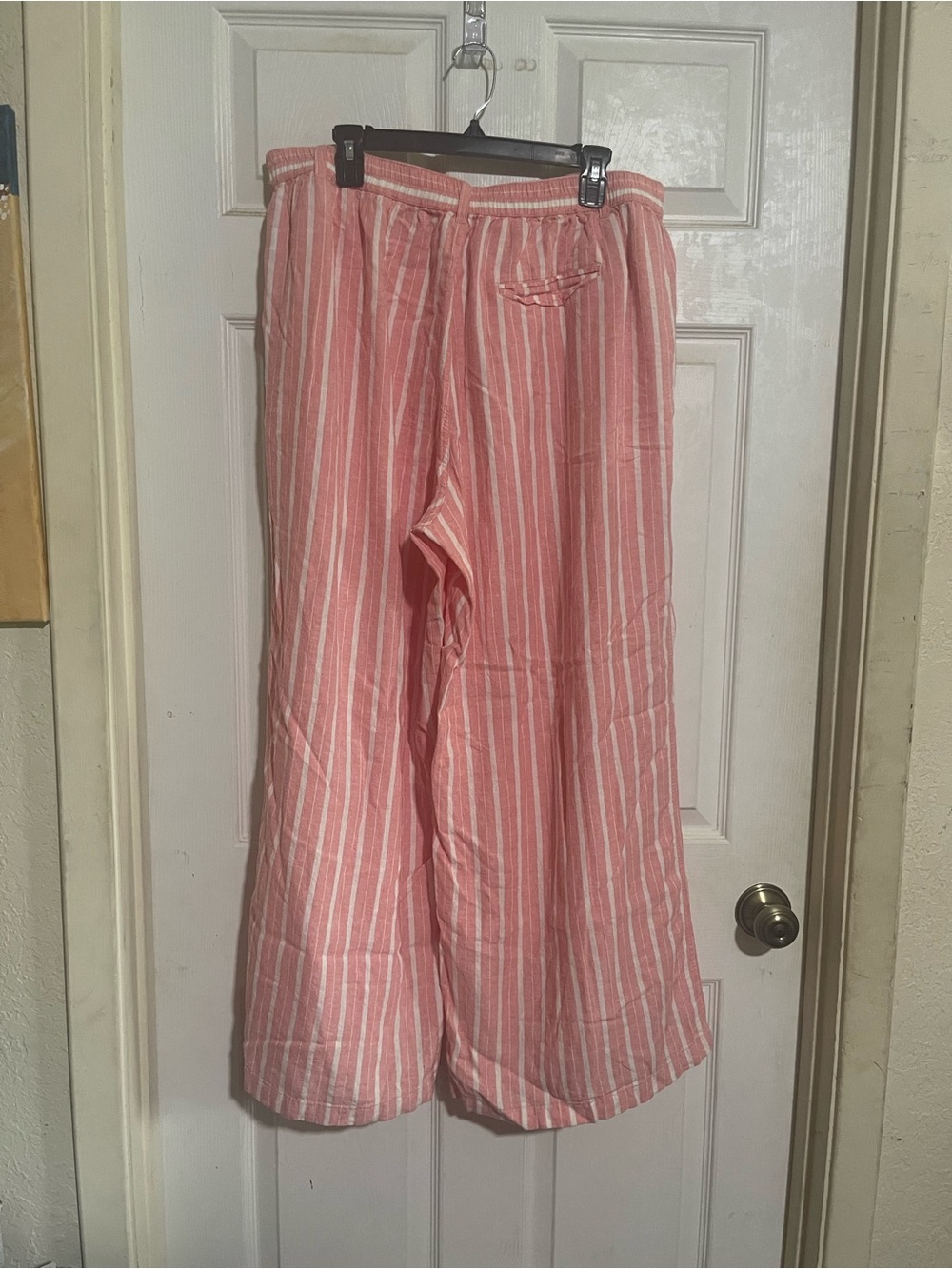Aerie Pink Striped Wide Leg Pants